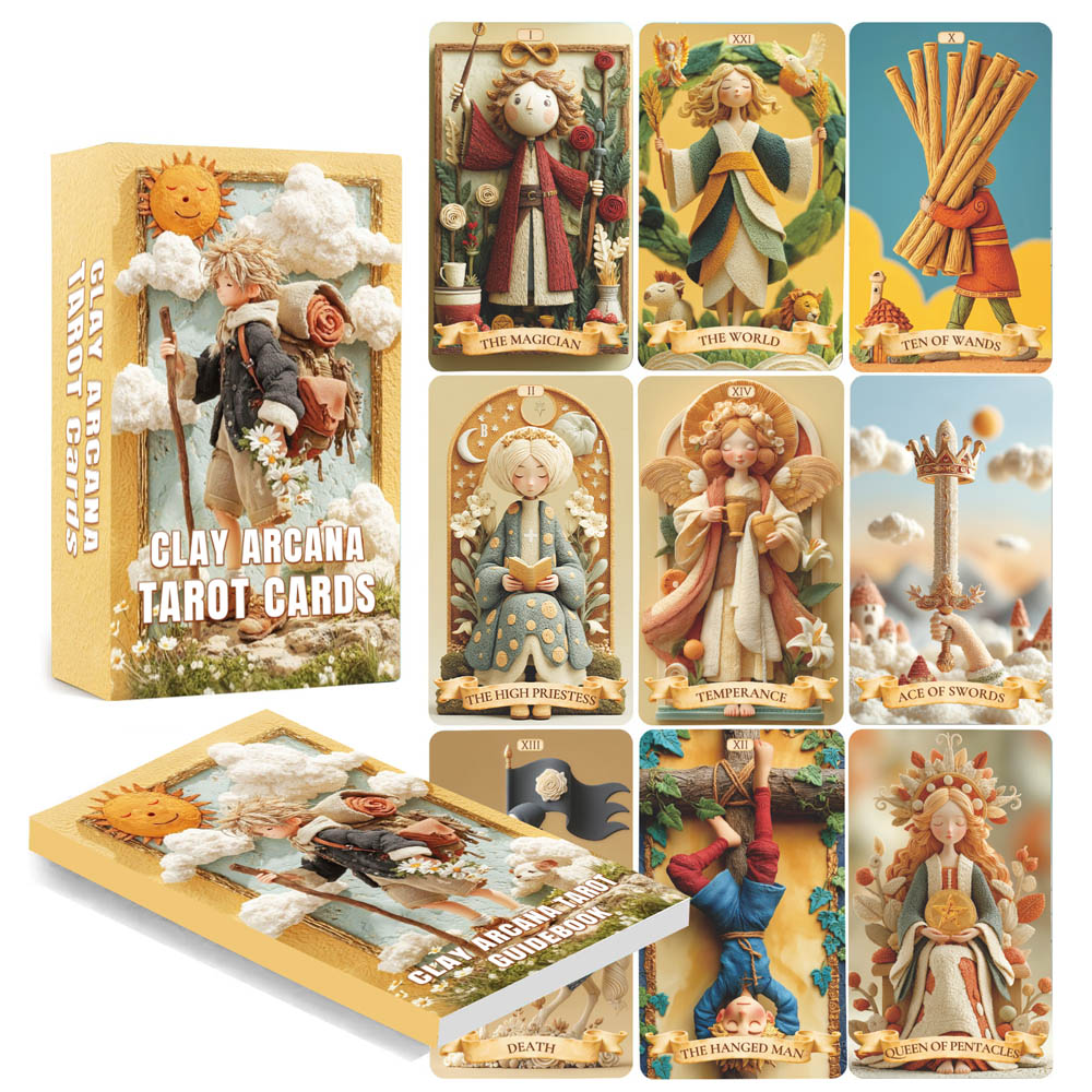 Tarot Deck With Guidebook - Zestaw 78 kart Tarota, 13x8 cm,