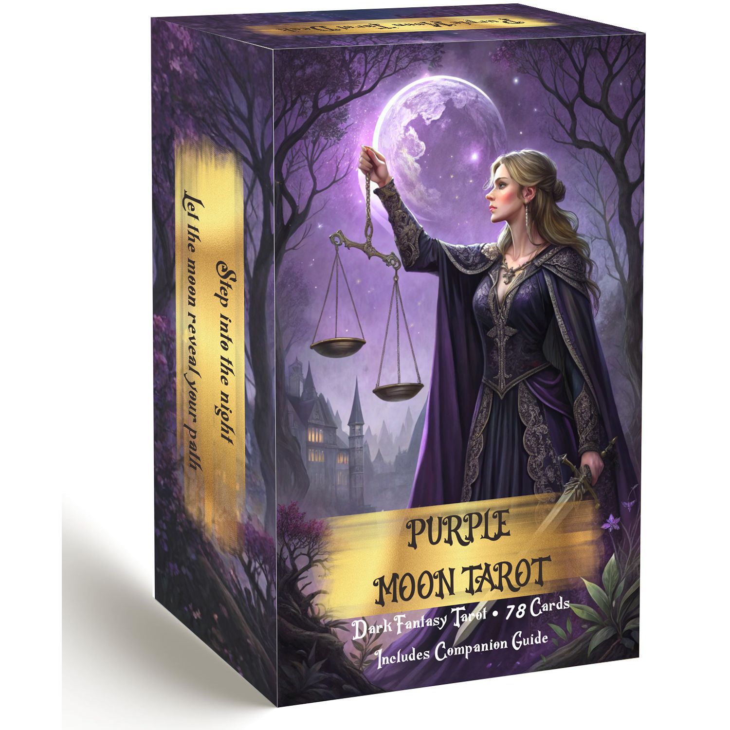 Tarot Deck With Guidebook - Karty Tarota Purple Moon z przewodnikiem,