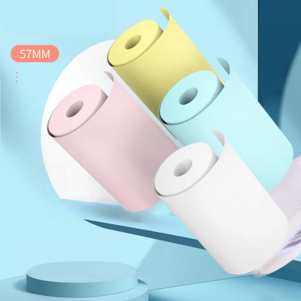 57x25MM papier termiczny nakle – Mini Pocket Thermal Printer Paper Roll recenzja i cena