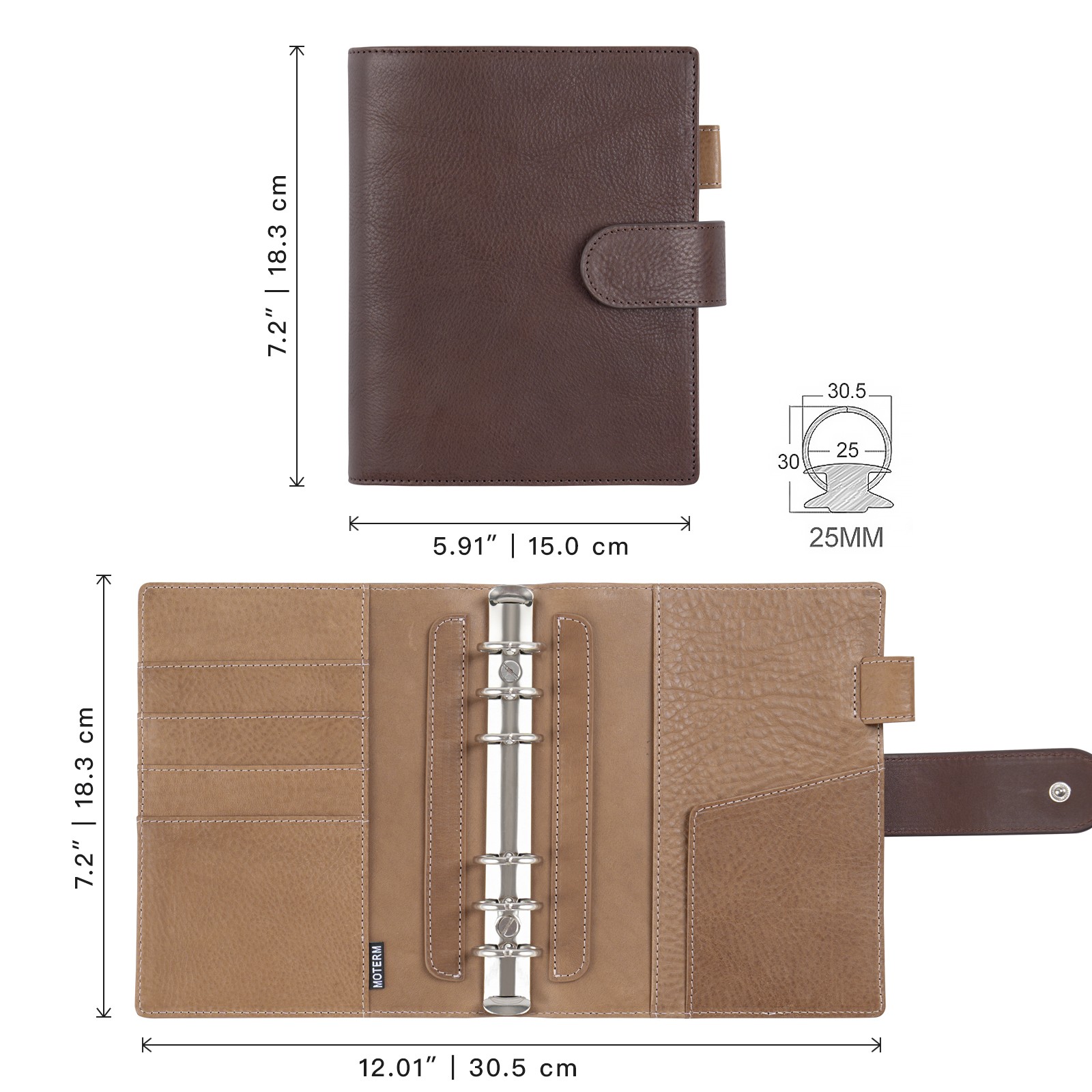 Moterm Franklin Covey Kompakto – Vintage Leather Journal Notebook recenzja i cena